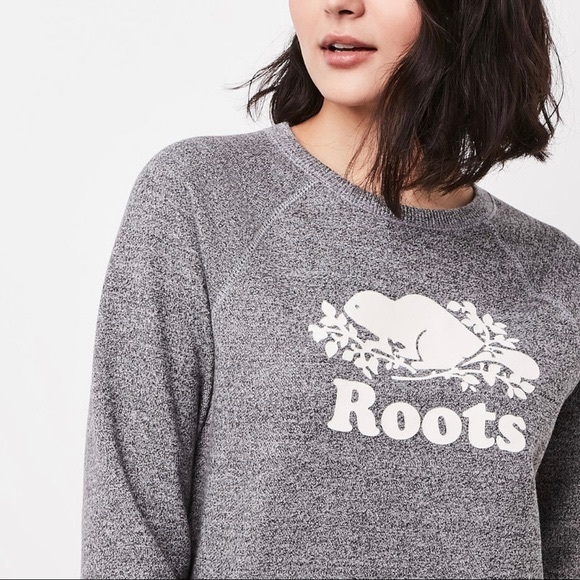 Roots Canada Crew Neck Salt and Pepper - Picture 2 of 2